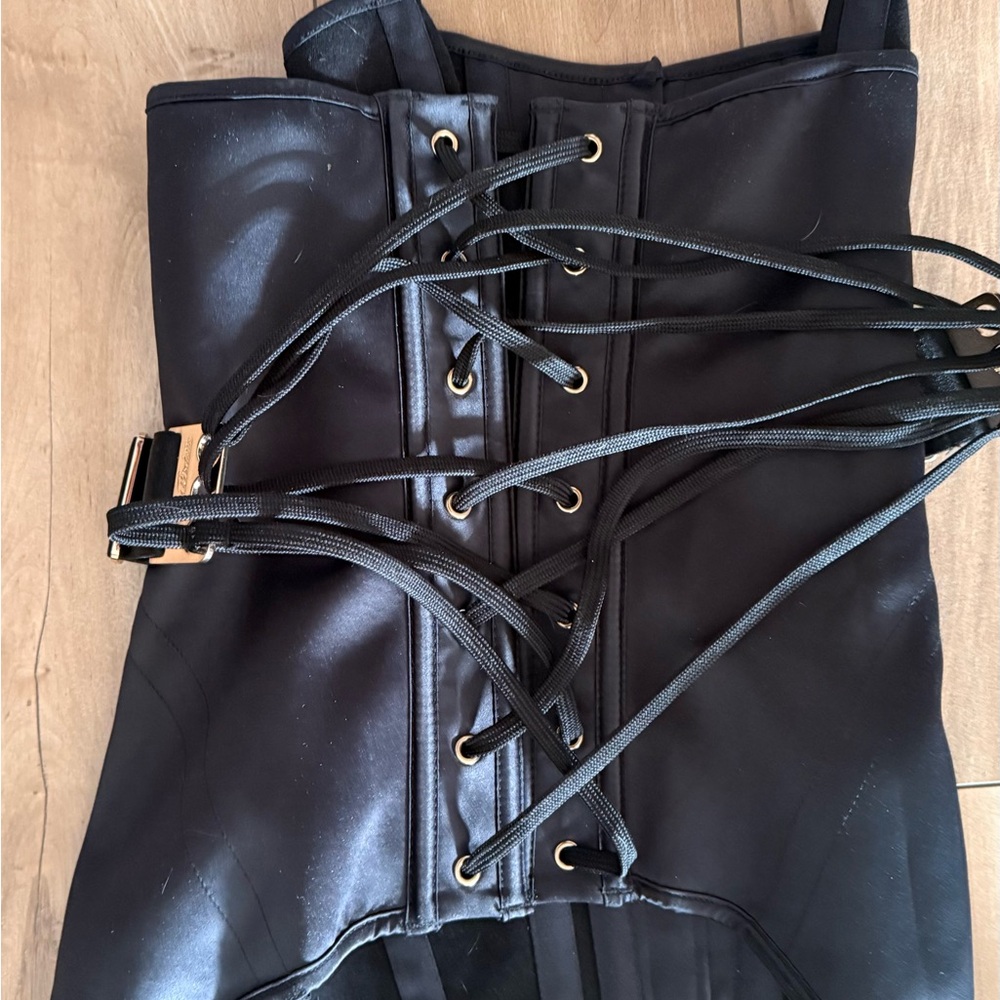 Black Lace-Up Corset